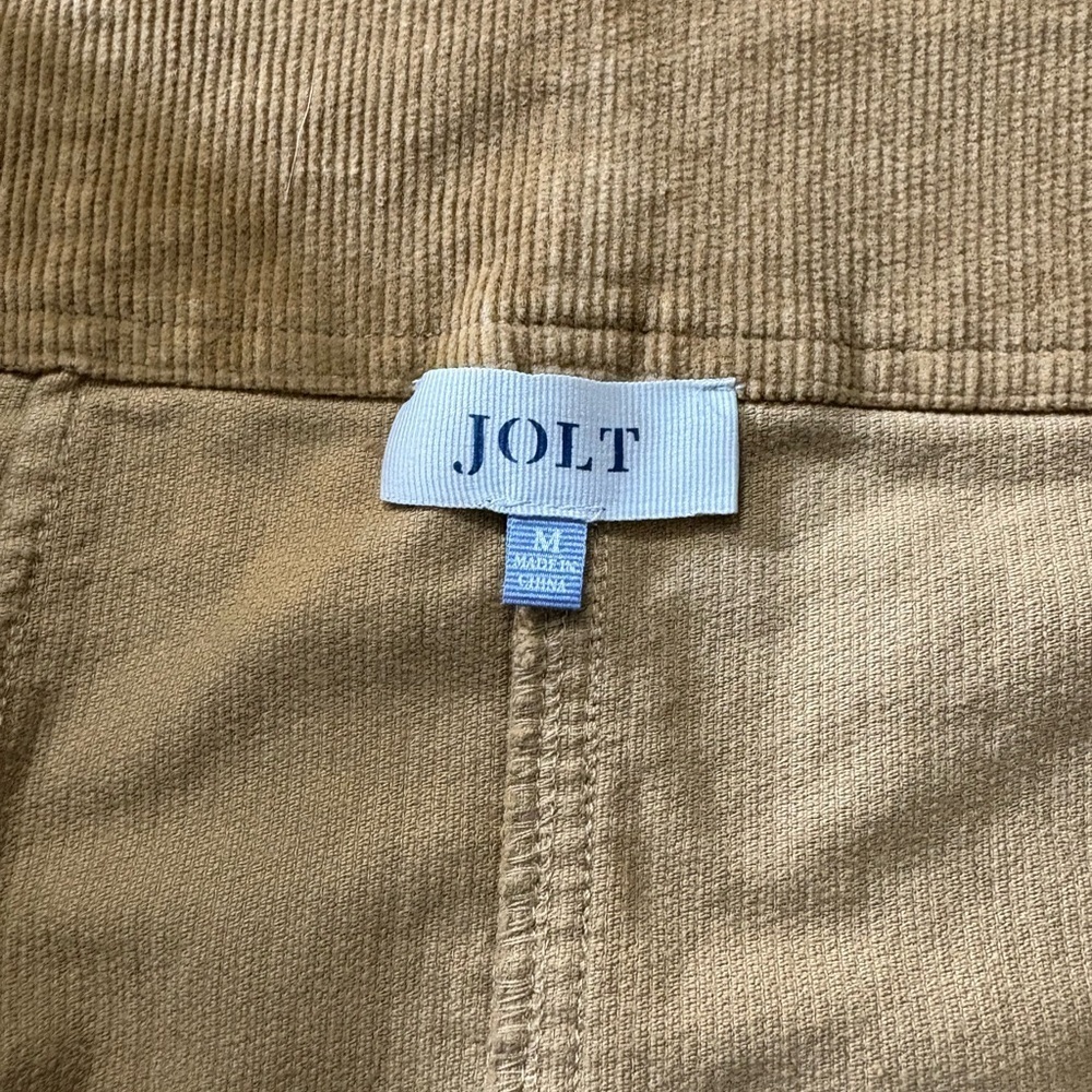 Jolt Golden Tan Corduroy Mini Skirt. Full Front Zip. Junior Size M - Picture 5 of 7
